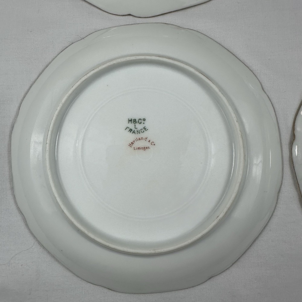 4 Antique Haviland Limoges Rose & Gold Bread Plates 6.25" Grandmillenial Shabby - Picture 8 of 16